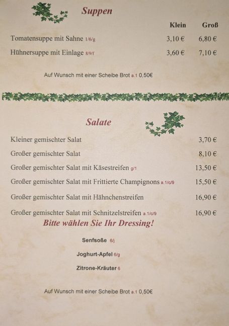 Suppe / Salate