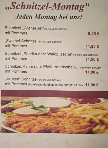 Schnitzel - Montag