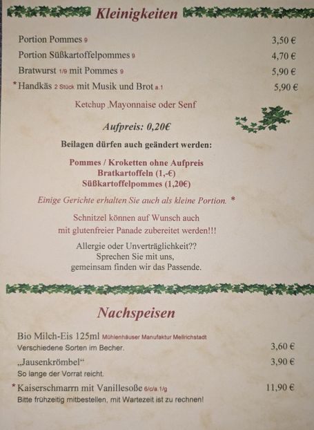 Kleinigkeiten / Nachtisch